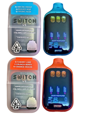 BOUTIQE V5 3 FLAVOR 2.00 GRAM VAPE TRIPLE CHAMBER + SCREEN - SATIVA Cherry Lime / INDICA Crunch Berry / HYBRID Orange Mochi