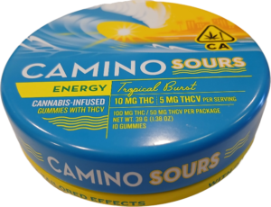 CAMINO ENERGY 2:1 100MG THC / 50MG THCV (10PC) - Trogical Burst
