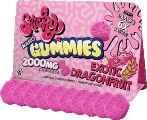 2000MG (10CT) PREMIUM NANO GUMMIES SATIVA - Exotics Dragonfruit