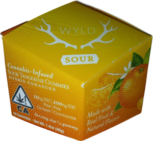 WYLD GUMMIES HYBRID ENHANCED 100MG THC (10PC) - Sour Tangerine Gummies