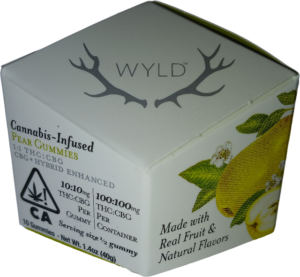 WYLD GUMMIES HYBRID 1:1 100MG THC/CBG (10PC) - Pear Gummies