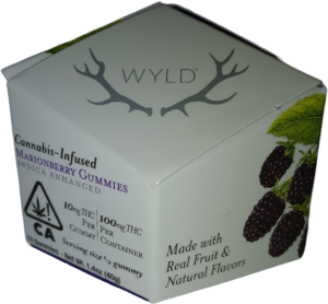 WYLD GUMMIES INDICA 100MG THC (10PC) - Marionberry Gummies